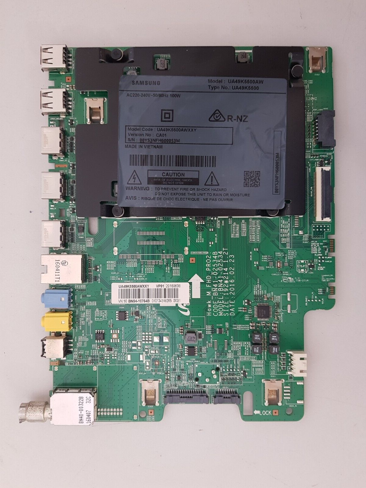 GENUINE SAMSUNG UA49K5500AWXXY (VER CA01) MAIN BOARD BN94-10764B BN41-02534B