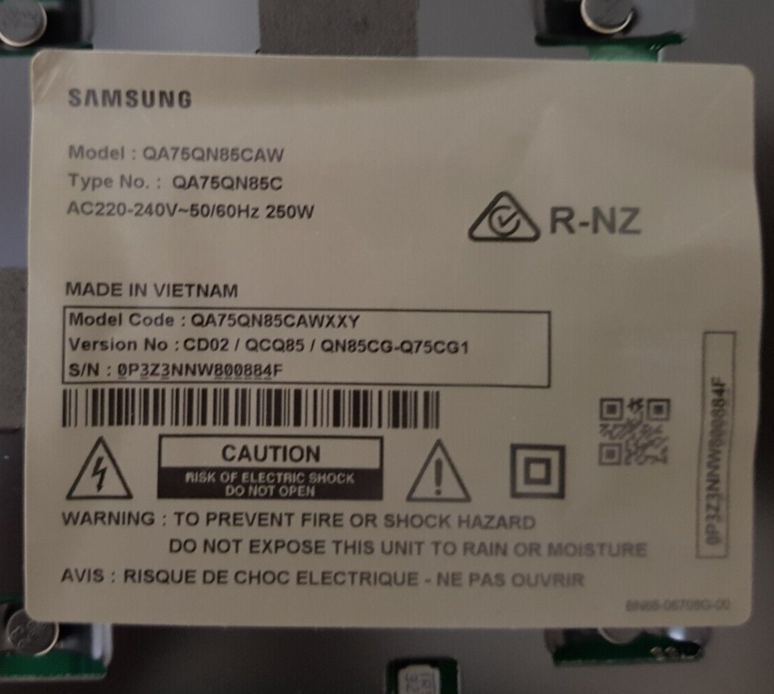 GENUINE SAMSUNG QA75QN85CAW (VER CD02) MAIN BOARD BN94-18151G