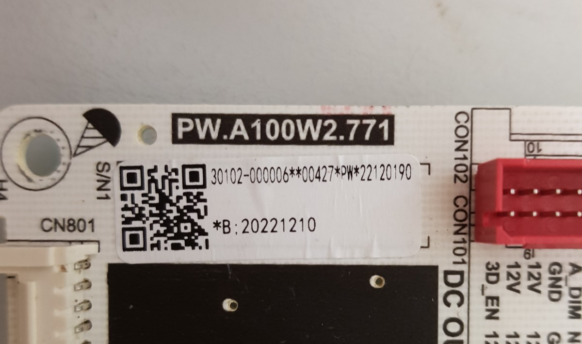 GENUINE TCL 43P735 POWER SUPPLY BOARD PW.A100W2.771