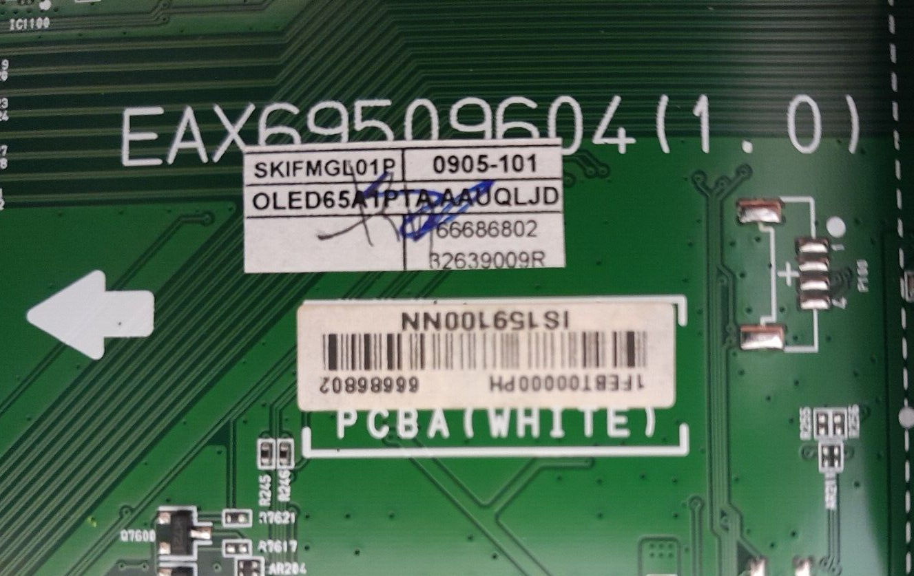 GENUINE LG OLED65A1PTA AAUQLJD MAIN BOARD 66686802 EAX69509604 1.0