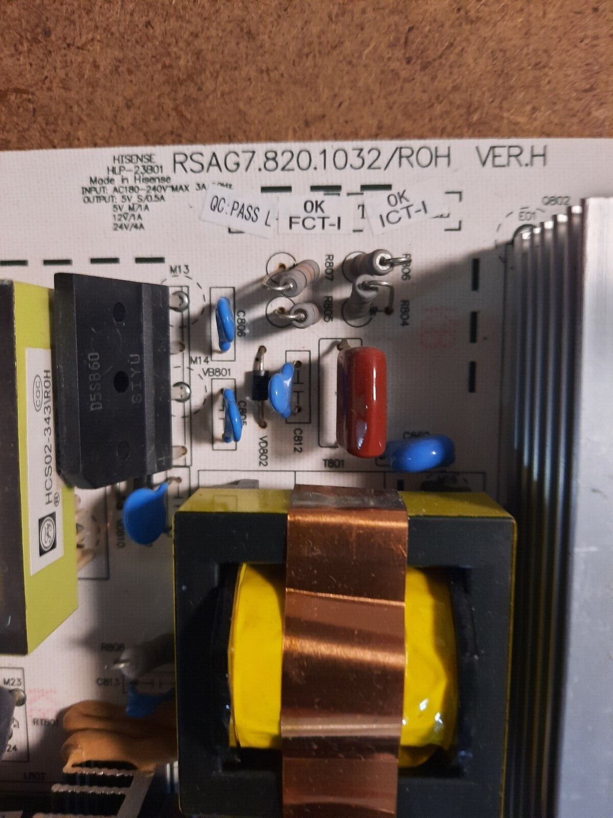 GENUINE HISENSE HL81V68P Power Supply Board - RSAG7.820.1032 HLP-23B01 116322