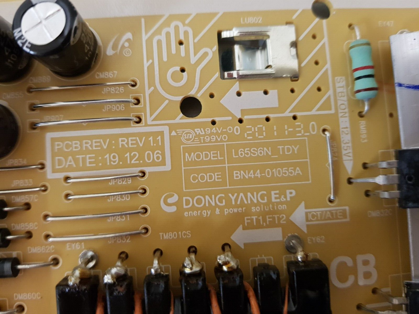 GENUINE SAMSUNG UA65TU8000 POWER SUPPLY BOARD BN4401055A