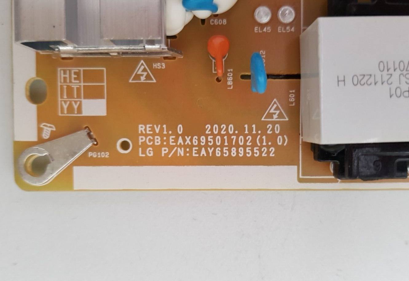 GENUINE LG 55NANO77TPA POWER SUPPLY BOARD EAX69501702 1.0 EAY65895522