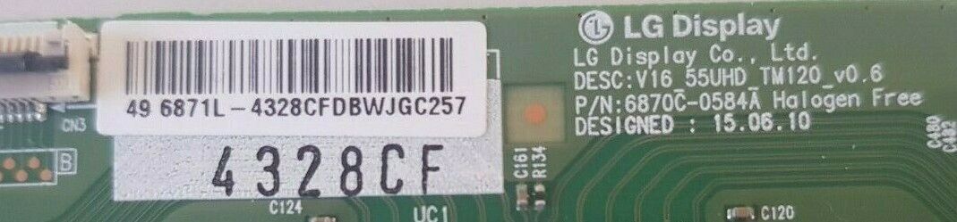GENUINE KOGAN KALED49SUHDZA T-CON BOARD 6871L-4328C 6870C-0584A