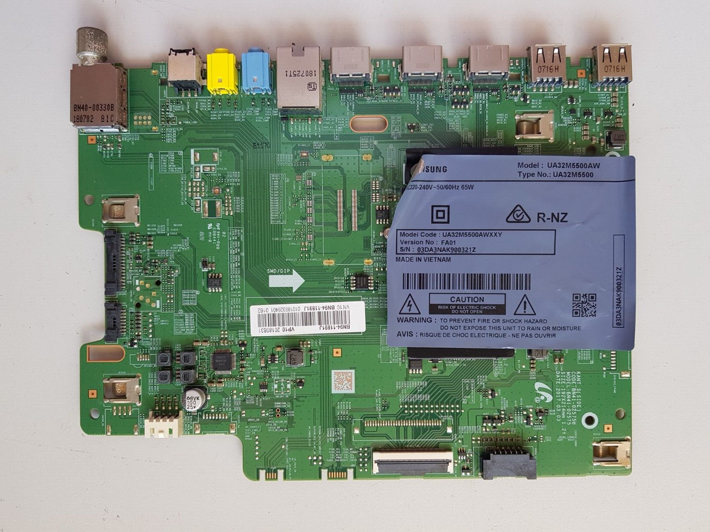 GENUINE SAMSUNG UA32M5500AWXXY (VER FA01) MAIN BOARD BN94-11891J BN41-02575A