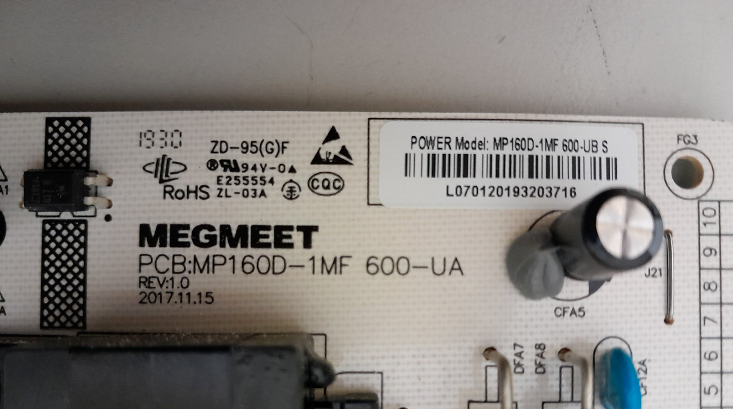 GENUINE BAUHN ATV50UHDS-1019 POWER SUPPLY BOARD MP160D-1MF 600-UA