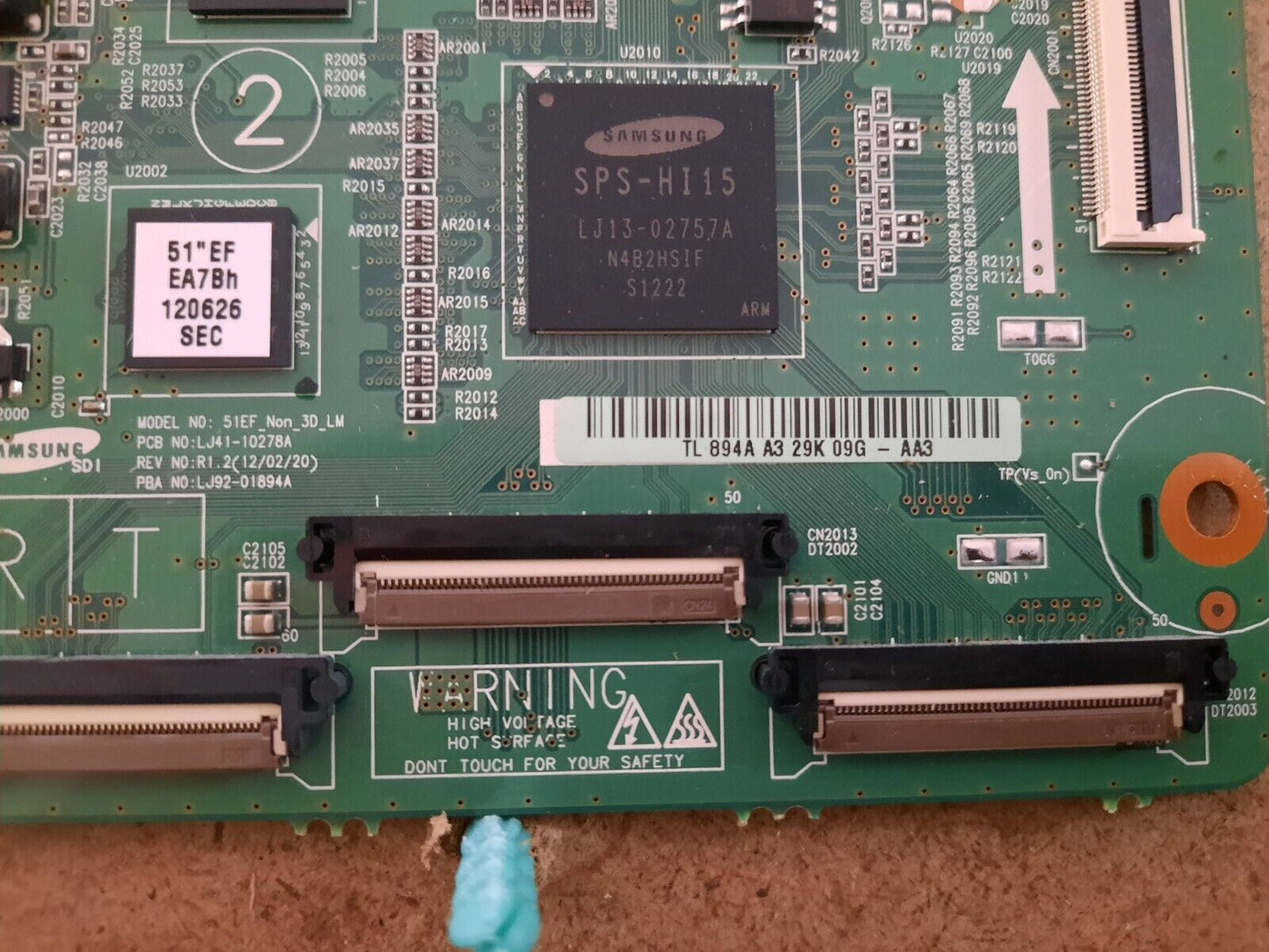 GENUINE SAMSUNG PS51E531 Logic Control Board - BN96-22411A LJ92-01894A