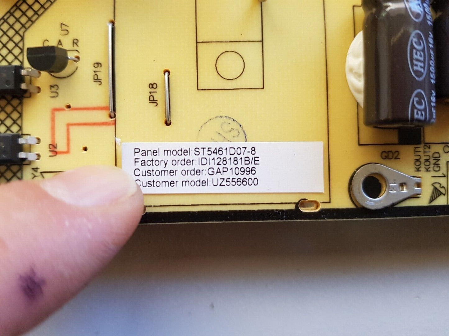 GENUINE HITACHI UZ556600 POWER SUPPLY BOARD SHLD5509F-101H