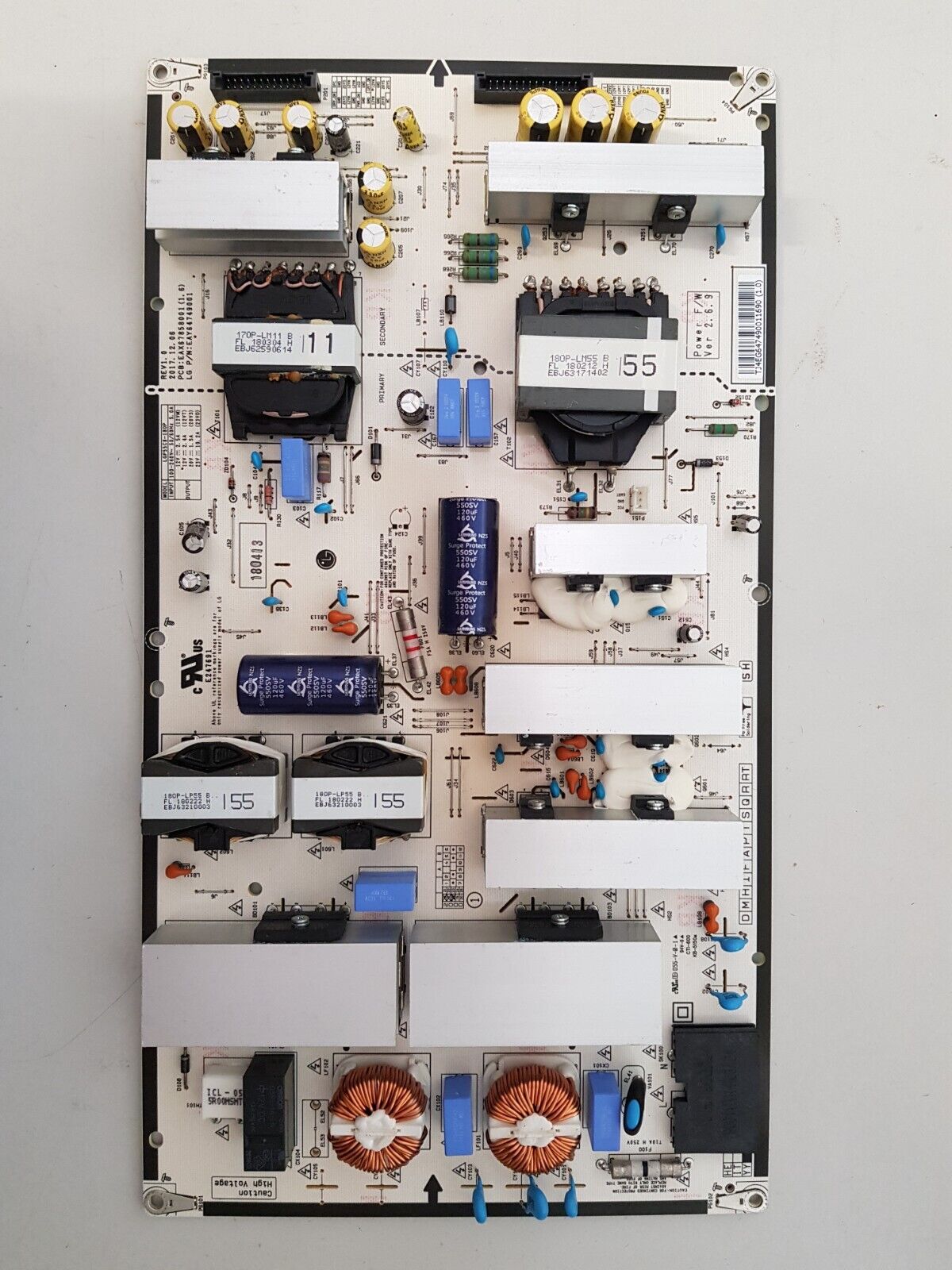 GENUINE LG OLED55C8PTA POWER SUPPLY BOARD EAY64749001 LGP55C8-18OP EAX67858001