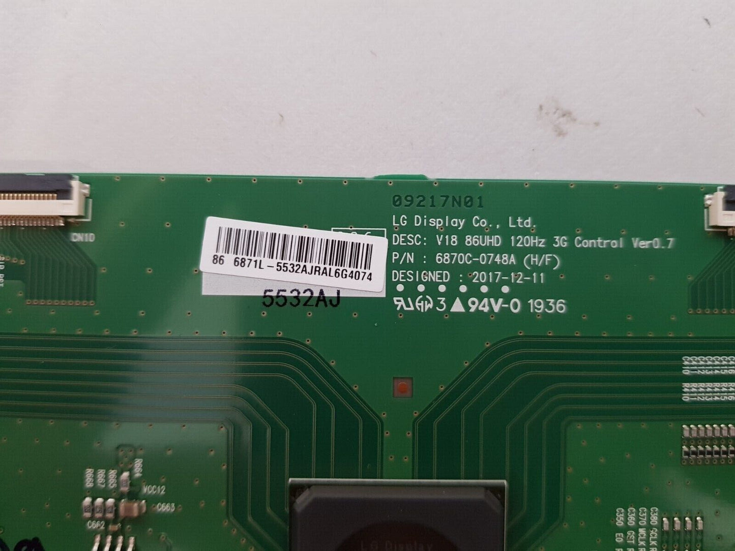 GENUINE LG 86UM7600 T-CON BOARD 6871L-5532A 6870C-0748A