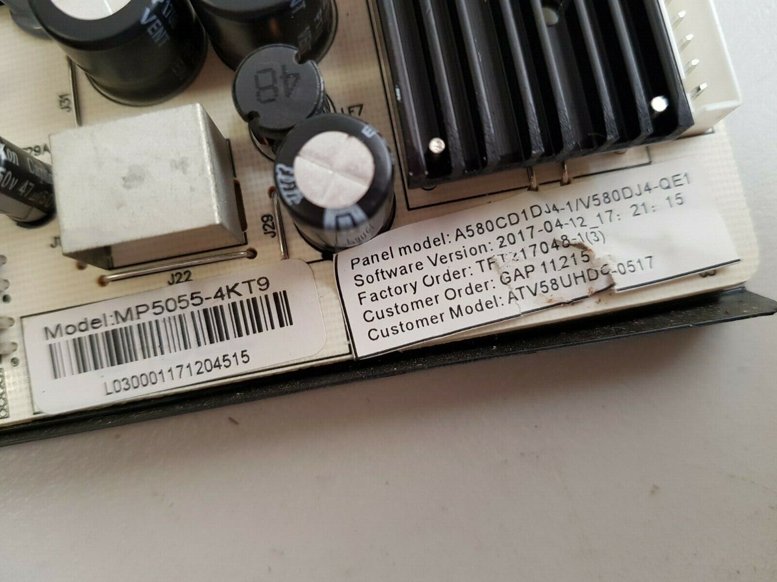 GENUINE BAUHN ATV58UHDC-0517 POWER SUPPLY BOARD MP5055-4KT9