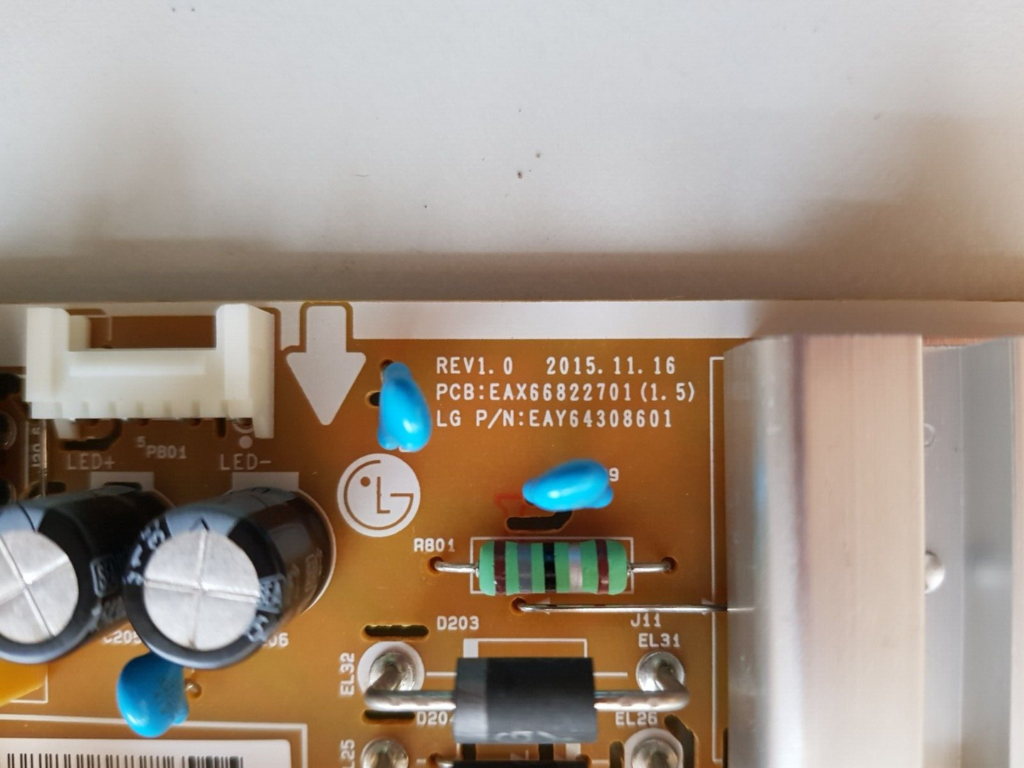 GENUINE LG 43LH541T POWER SUPPLY BOARD EAX66822701 (1.5) EAY64308601
