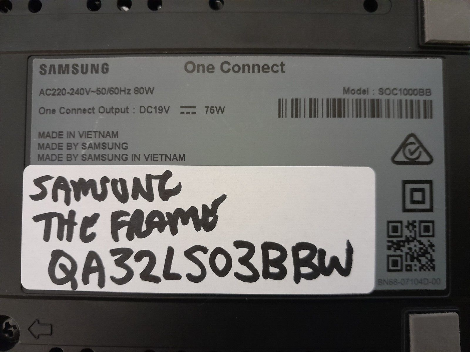 GENUINE SAMSUNG QA32LS03BBW ONE CONNECT BOX & CABLE SOC1000BB BN94-17594F