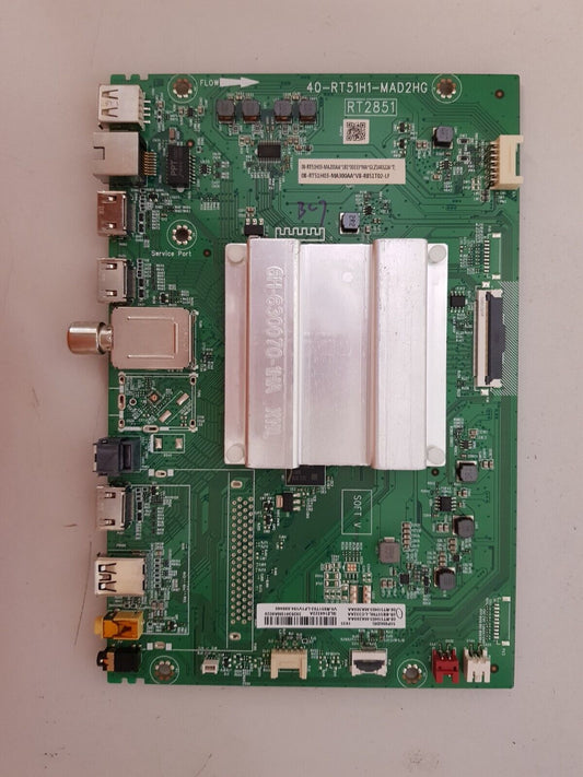 GENUINE TCL 55P8M MAIN BOARD (SINGLE LVDS) 40-RT51H1-MAD2HG 08-SS55TML-LC332AA