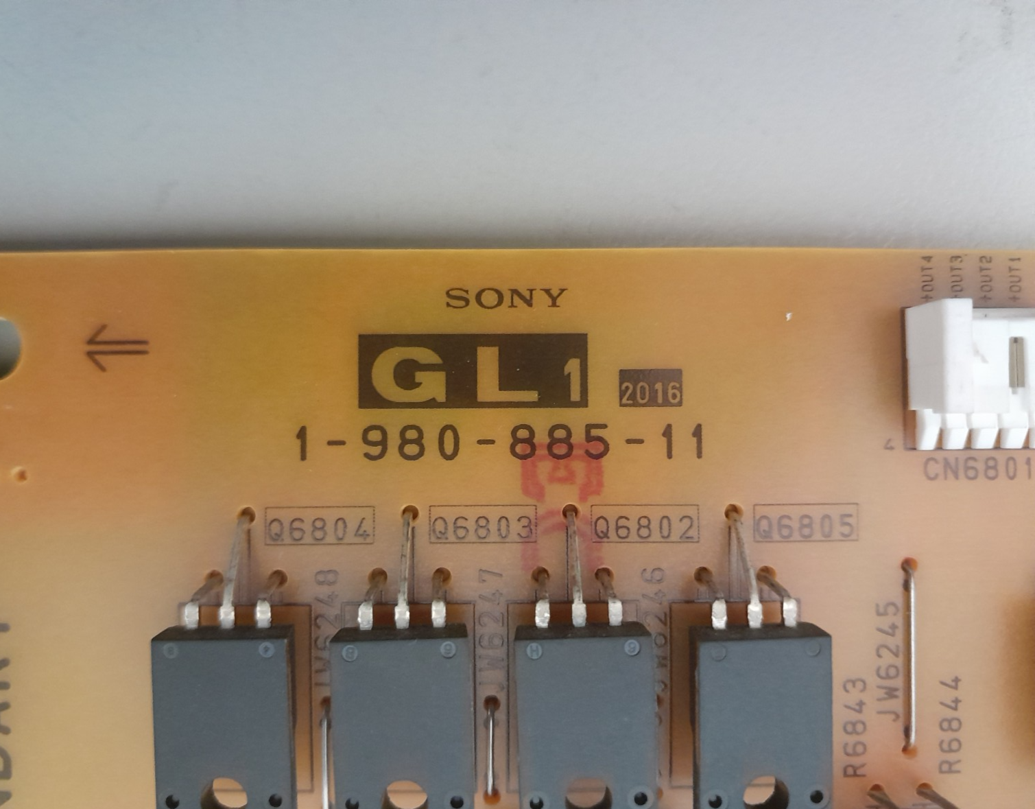 GENUINE SONY KD- 65X8500D POWER SUPPLY BOARD 1-980-885-11 GL1 APS-404 147464211