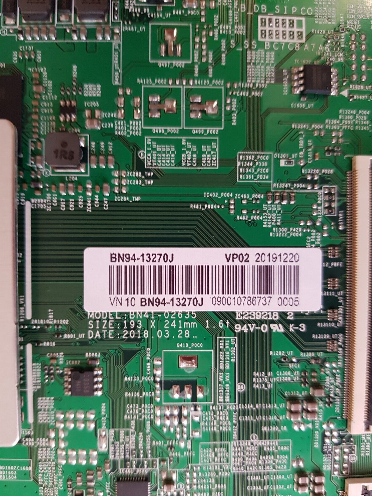GENUINE SAMSUNG UA55NU7100 MAIN BOARD BN94-13270J