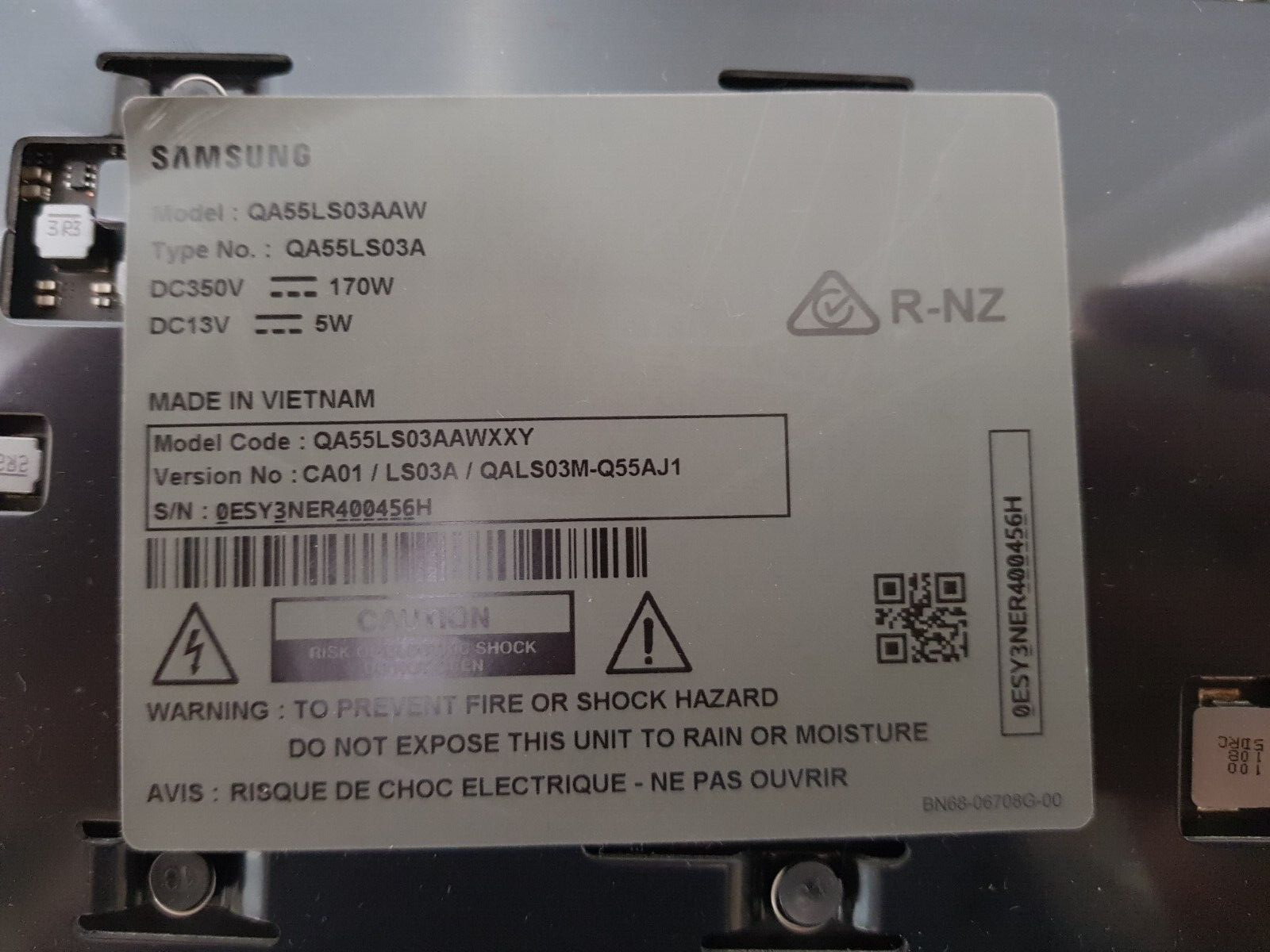 GENUINE SAMSUNG QA55LS03AAW (VER-CA01) MAIN BOARD BN94-16864A