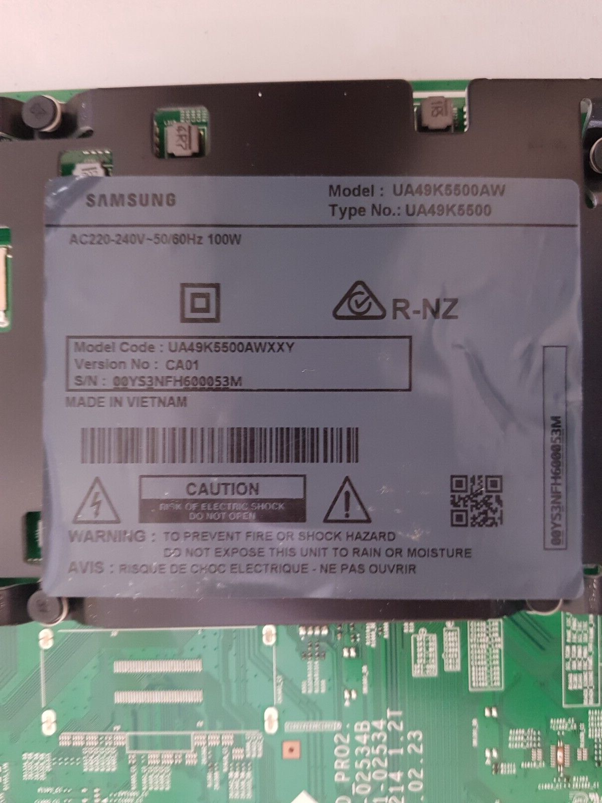 GENUINE SAMSUNG UA49K5500AWXXY (VER CA01) MAIN BOARD BN94-10764B BN41-02534B