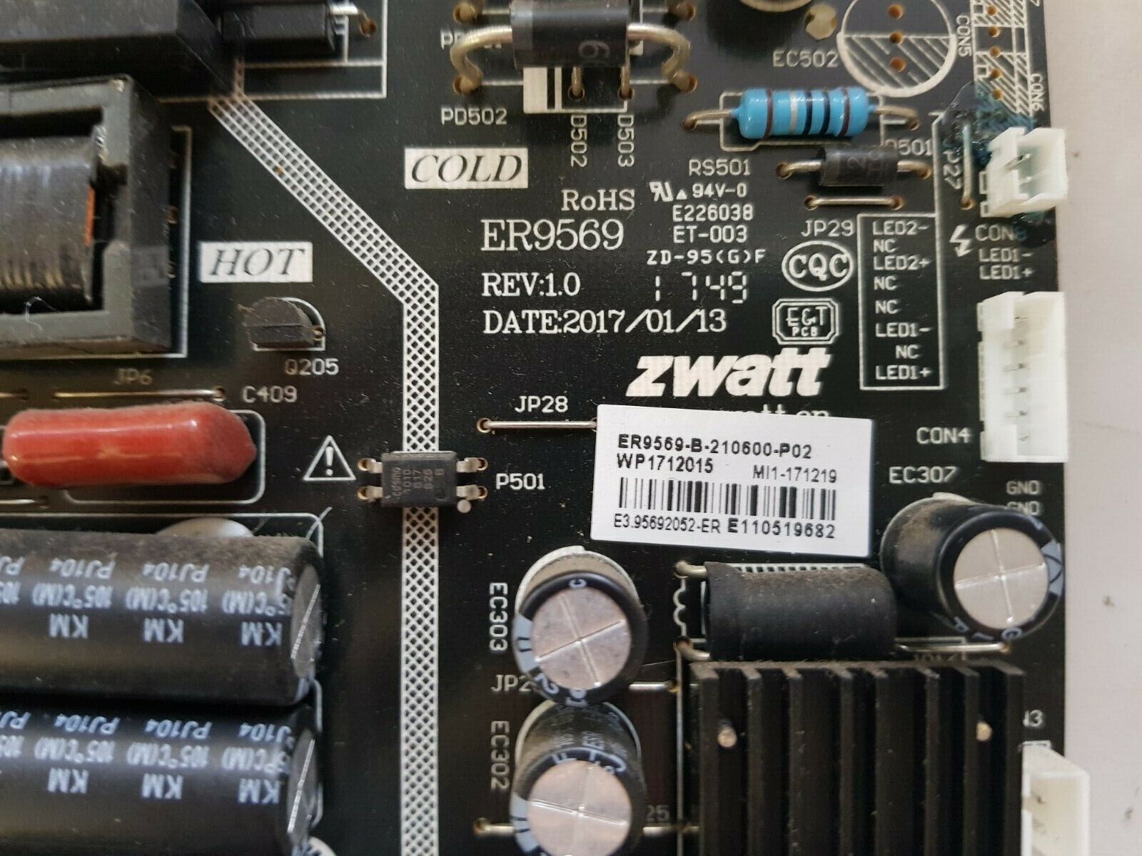 GENUINE KOGAN KALED55KU8000SZF POWER SUPPLY BOARD ER9569 ER9569-B-210600-P02