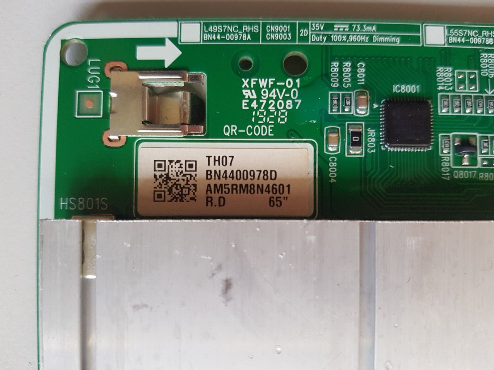 GENUINE SAMSUNG QA65Q75RAW LED DRIVE BOARD BN44-00978D L65S7ND_RHS