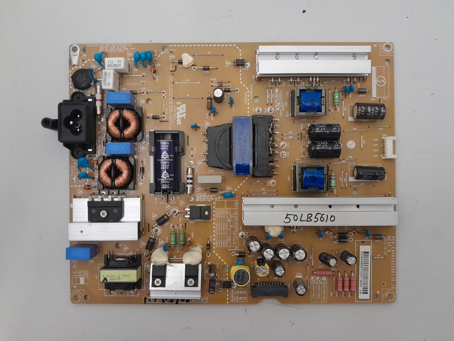 GENUINE LG 50LB5610 POWER SUPPLY BOARD EAY63072001 EAX65423801 2.1