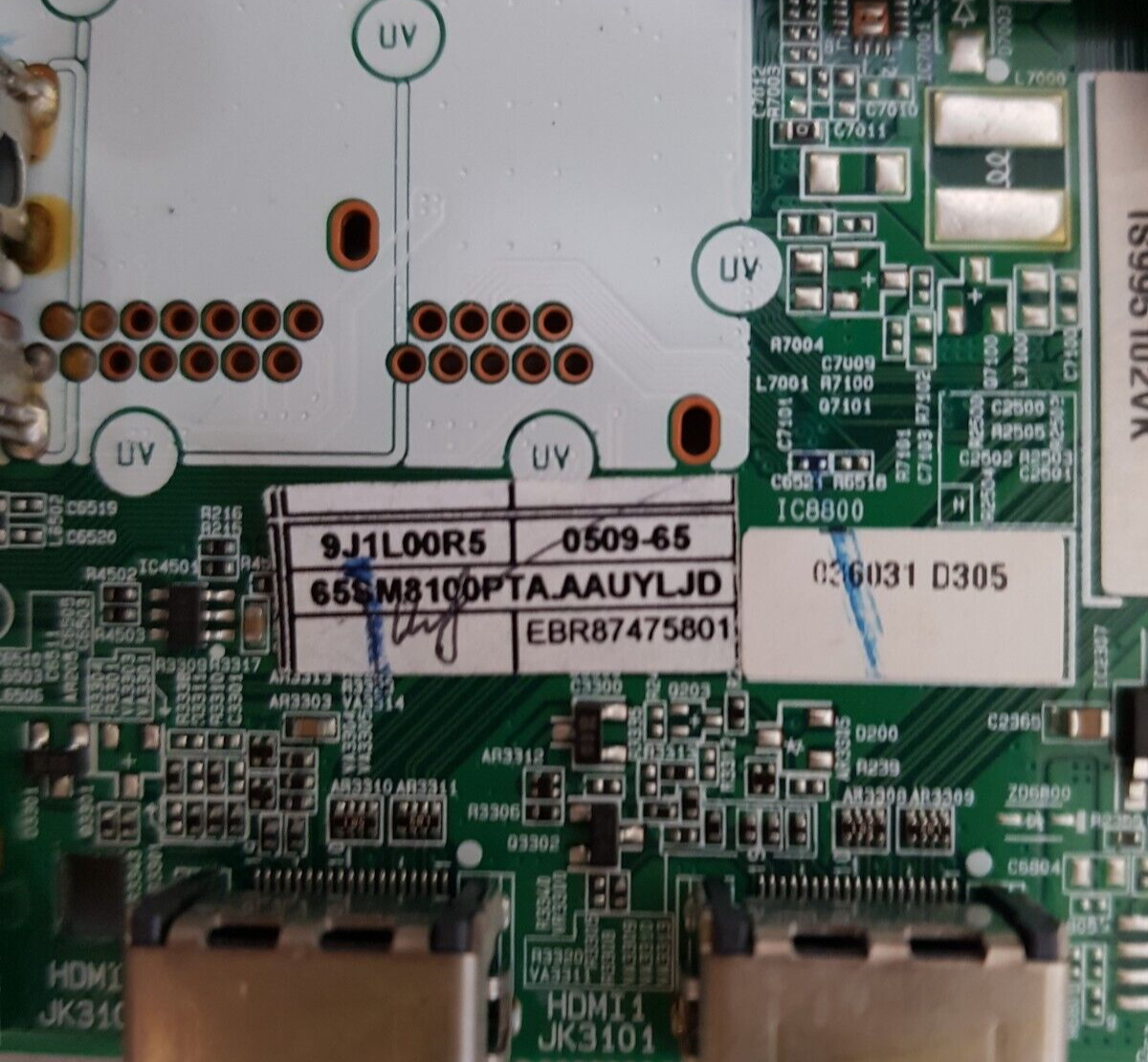 GENUINE LG 65SM8100PTA .AAUYLJD MAIN BOARD 65854802 EAX68253604 1.0 EBR87475801