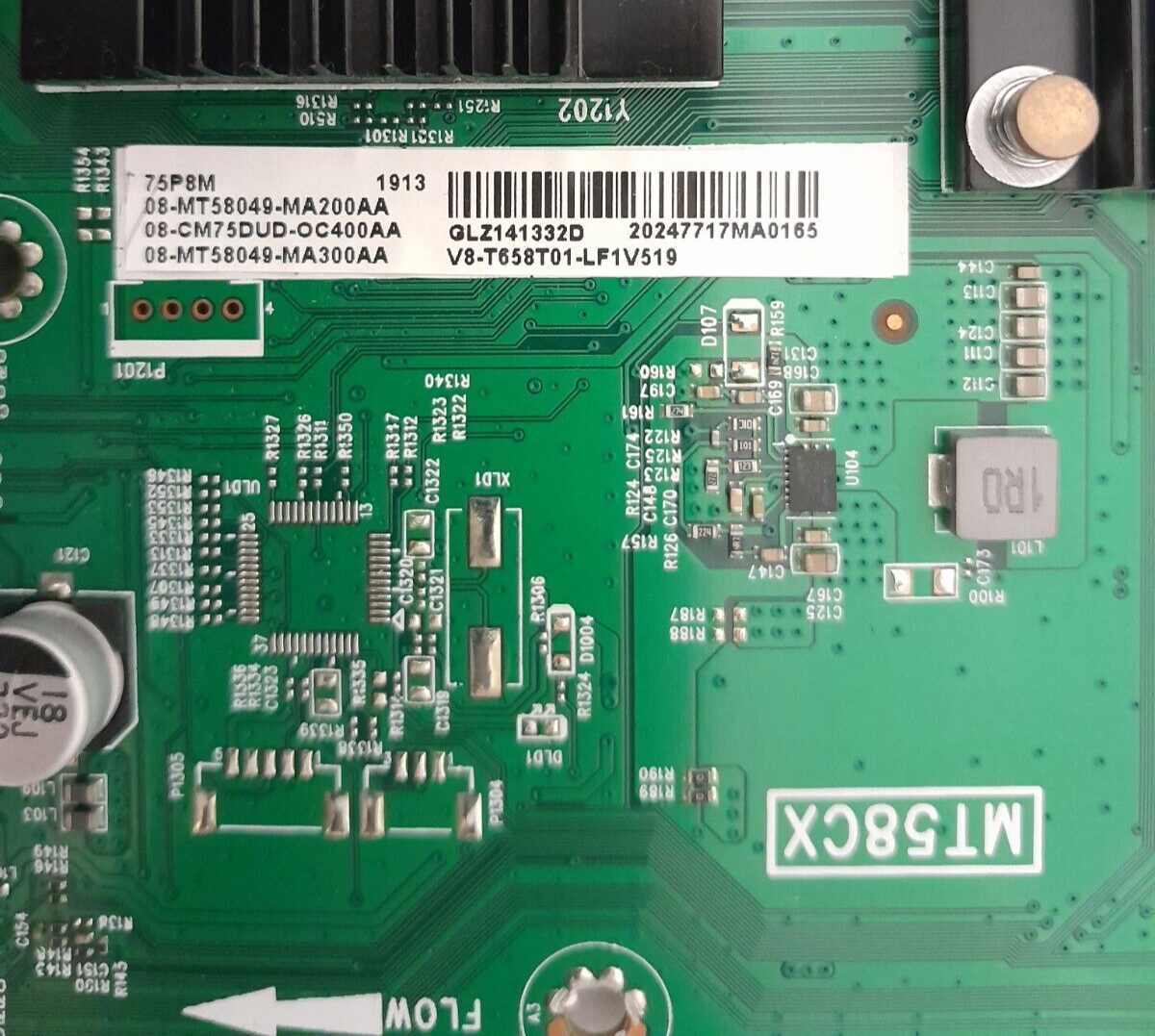 GENUINE TCL 75P8M MAIN BOARD MT58CX 40-MT58C2-MAB4HG 08-CM75DUD-OC400AA