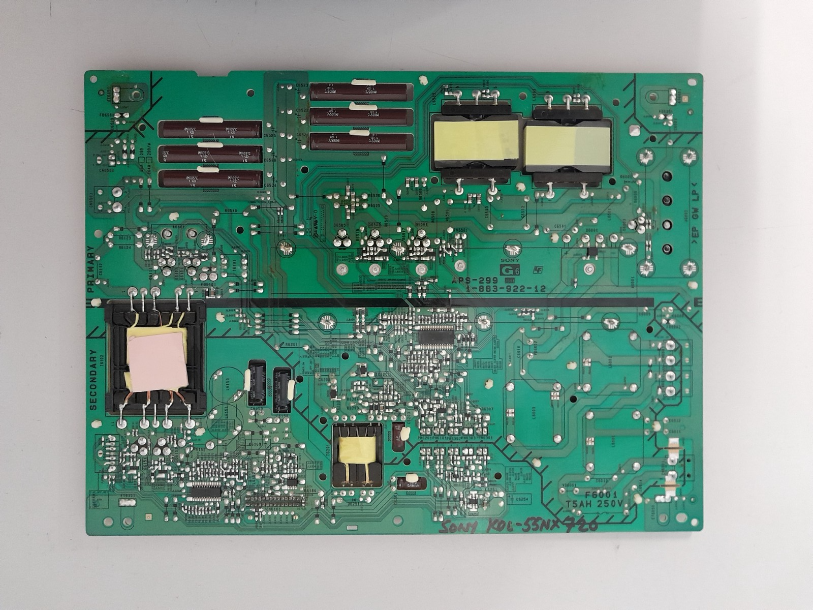 GENUINE SONY KDL- 55NX720 POWER SUPPLY BOARD APS-299 G6 147430411 1-883-922-12