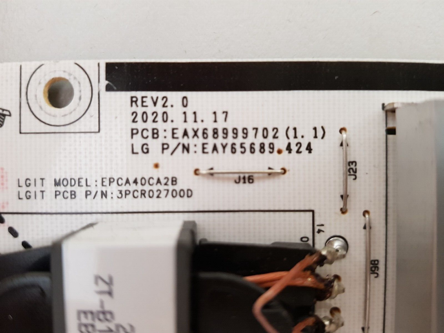 GENUINE LG OLED55C1PTB POWER SUPPLY BOARD 3PCR02700A EAY65689401 EAX68999701 1.1