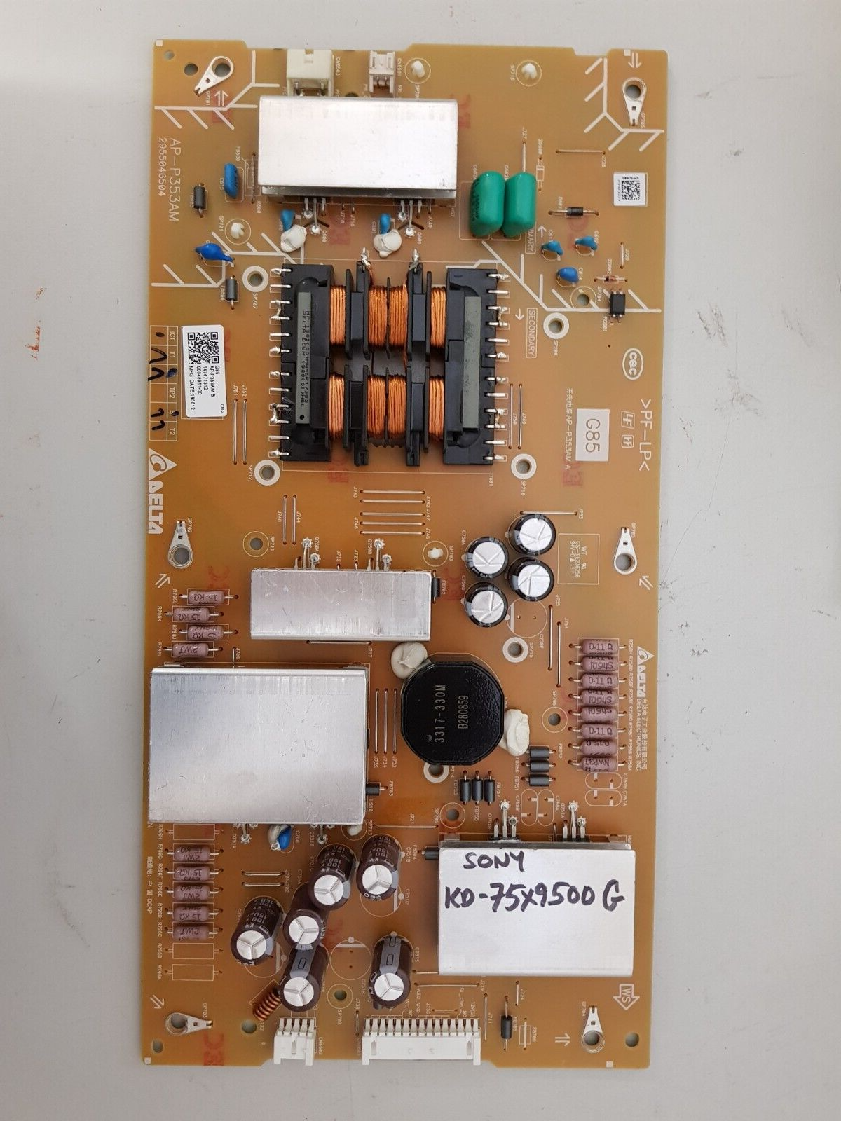 GENUINE SONY KD- 75X9500G POWER SUPPLY BOARD G85 AP-P353AM 147471312 2955046504