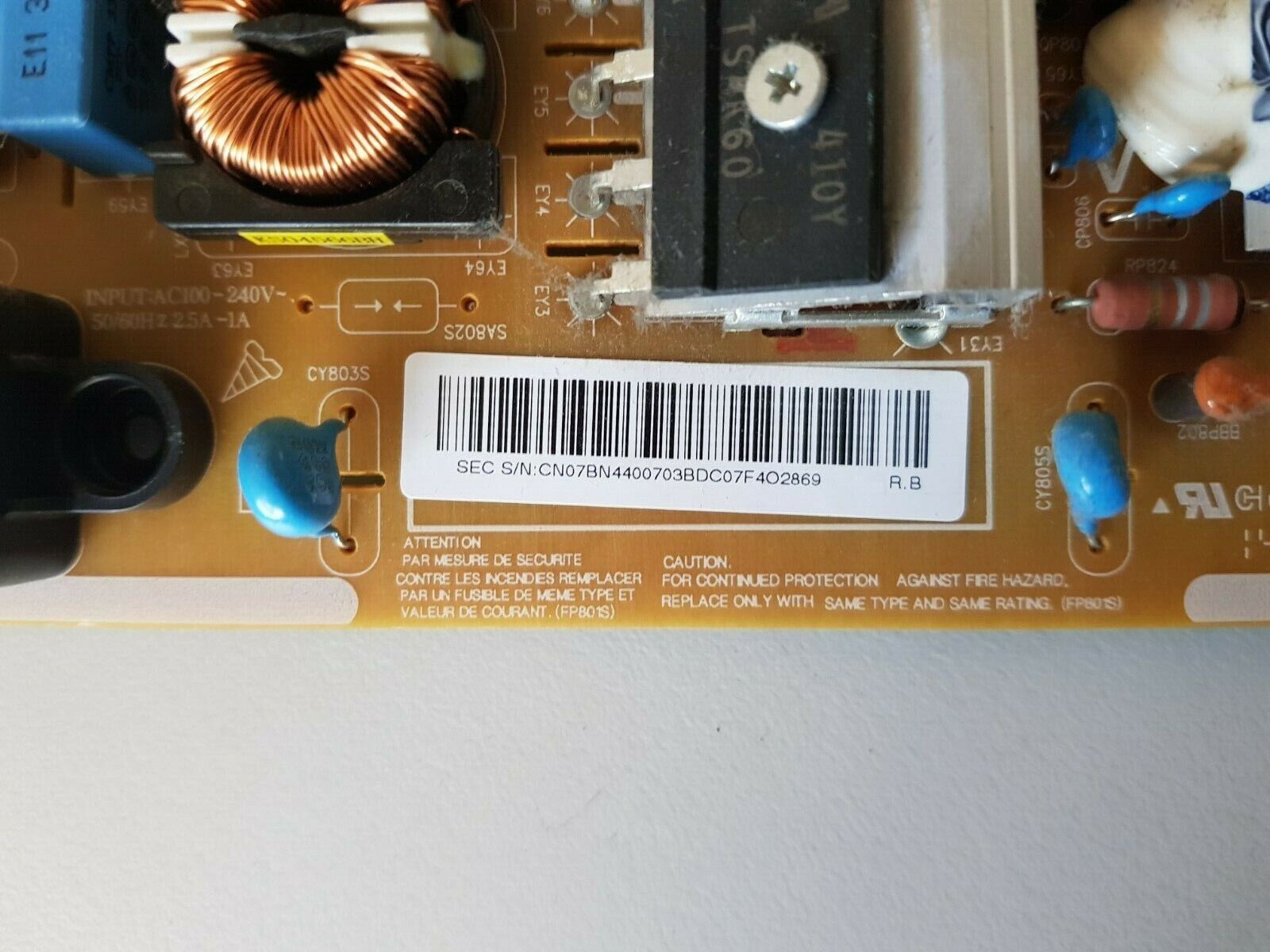 GENUINE SAMSUNG UA48H6300 POWER SUPPLY BOARD BN44-00703B L48S1_EDY