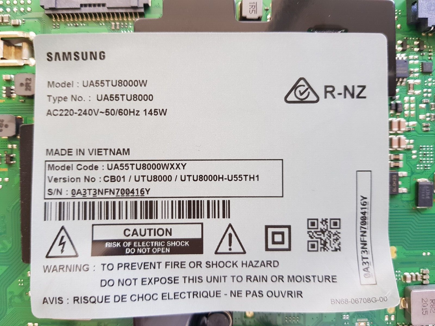 GENUINE SAMSUNG UA55TU8000WXXY (VER-CB01) MAIN BOARD BN94-15360T