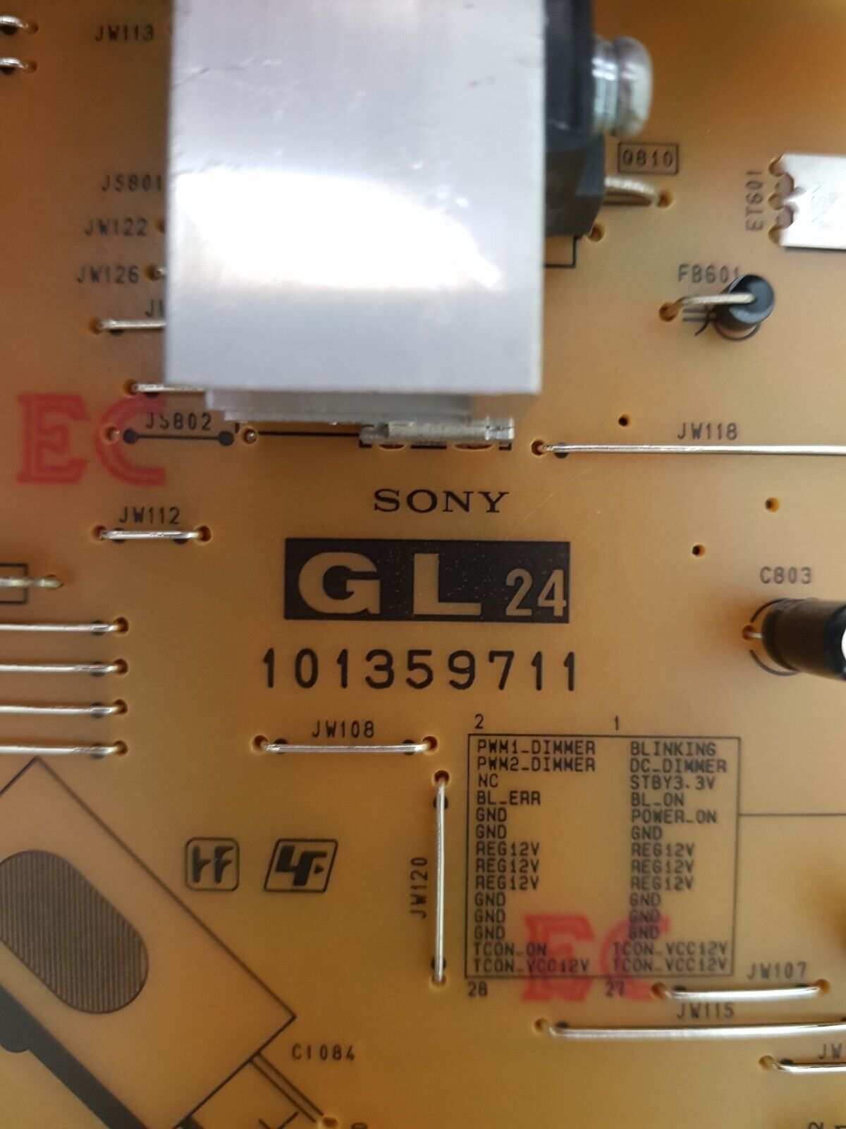 GENUINE SONY KD- 65X85K POWER SUPPLY BOARD GL24 101359711 APS441/P 101350921