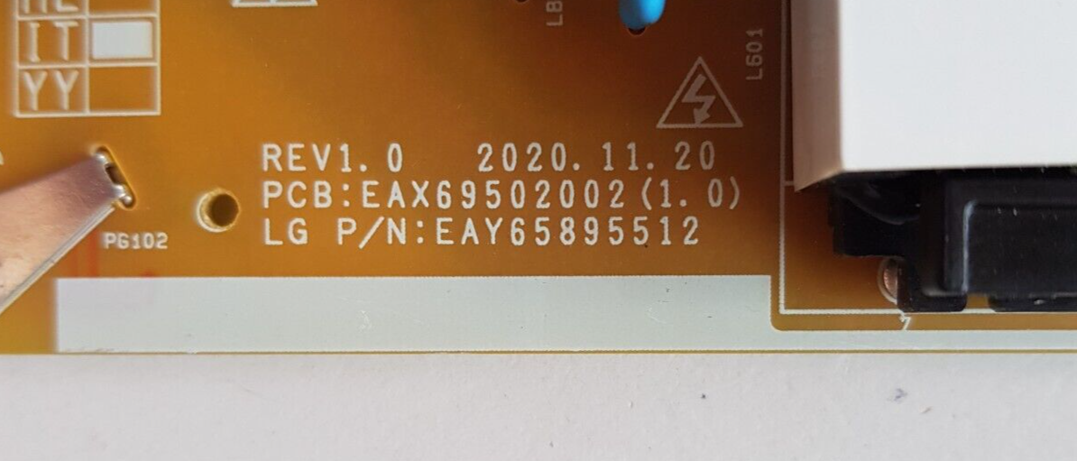 GENUINE LG 50UP8000 PTB POWER SUPPLY BORD EAY65895512 EAX69502002 1.0 3PCR02854B