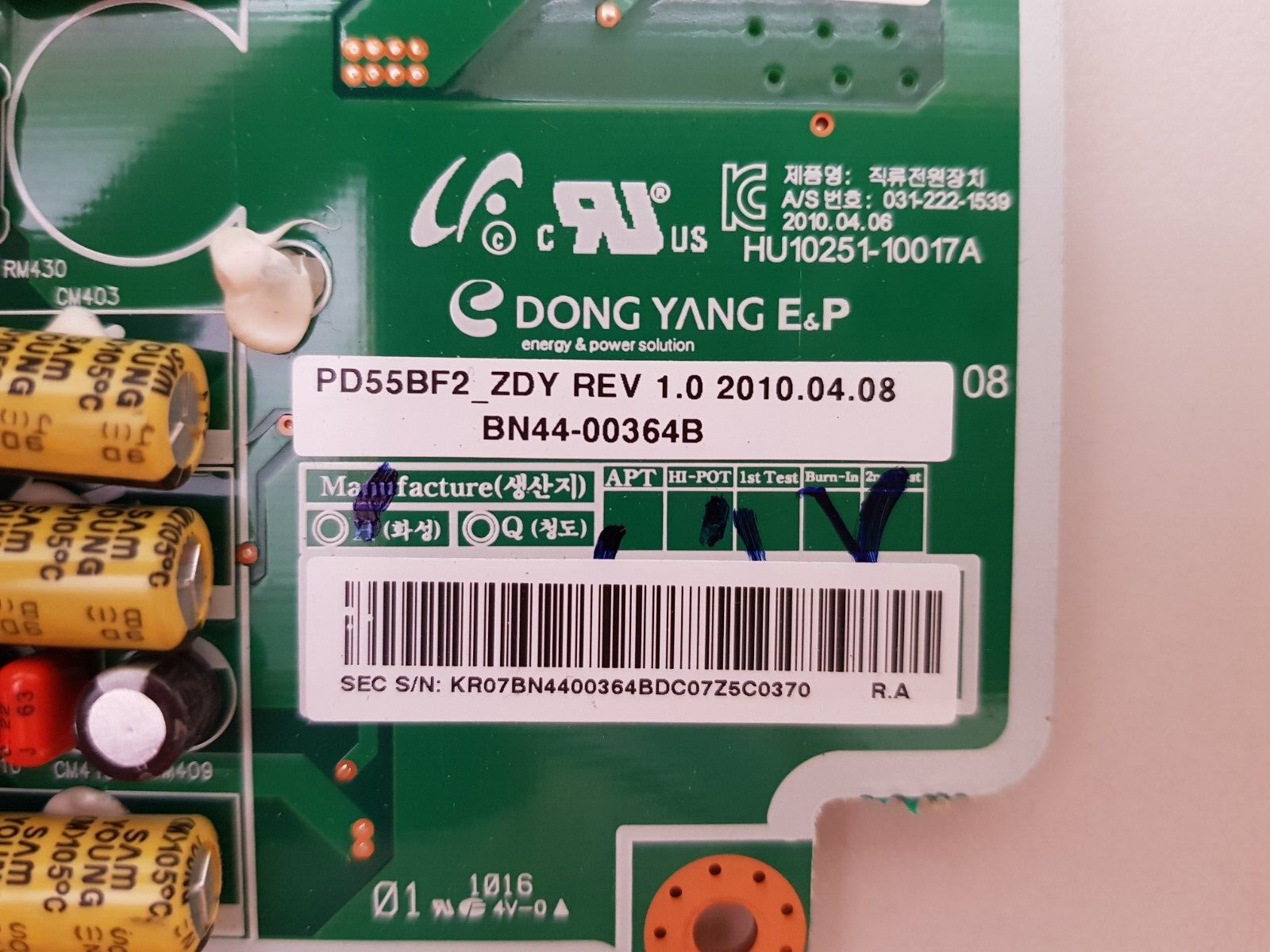 GENUINE SAMSUNG UA55C9000 POWER SUPPLY BOARD BN44-00364B