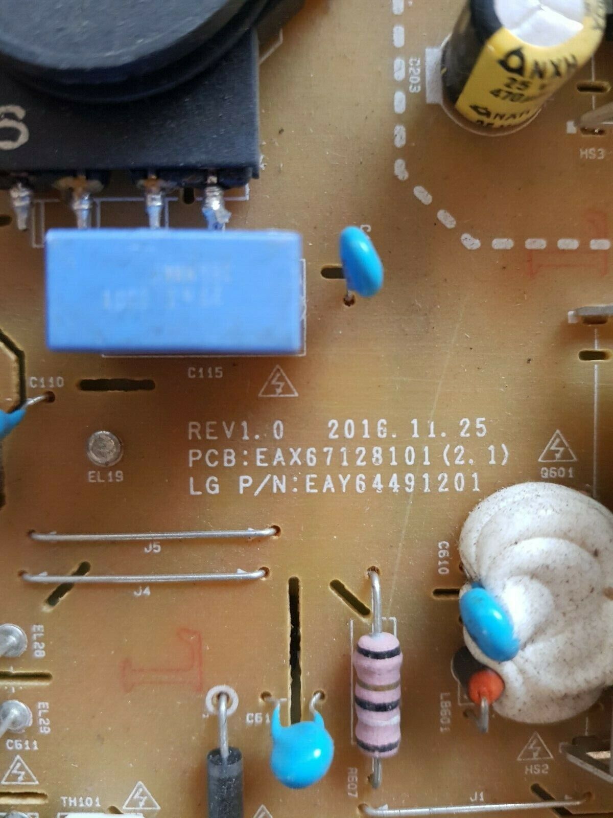 GENUINE LG 49UJ654T POWER SUPPLY BOARD EAY64491201 LGP49D-17U2 EAX67128101