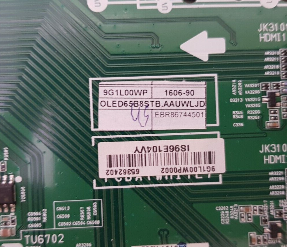 GENUINE LG OLED 65B8 STB MAIN BOARD EBR86744501 EBT65362402 EAX68102603 1.0