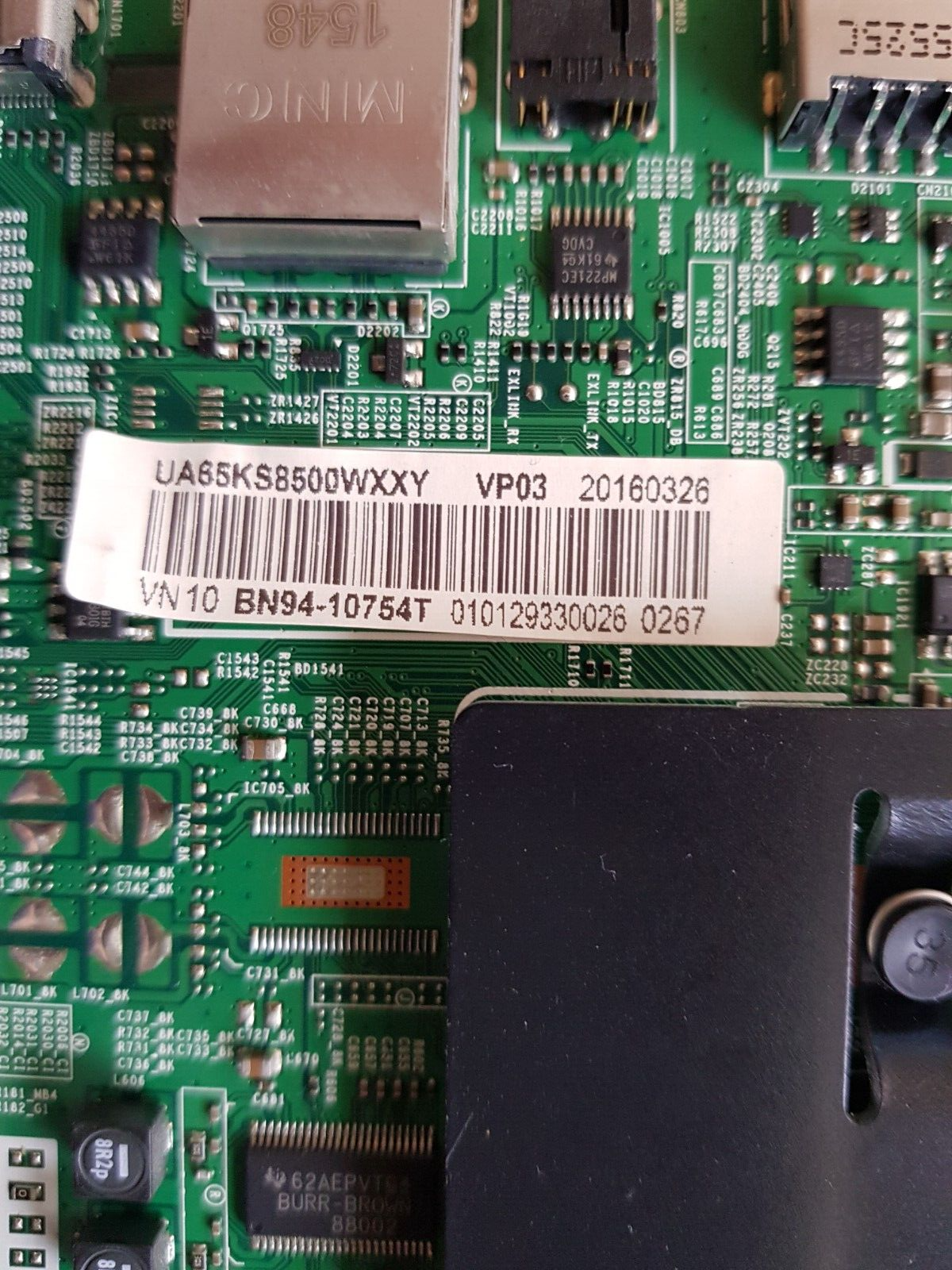 GENUINE SAMSUNG UA65KS8500 (VER AA01) MAIN BOARD BN94-10754T