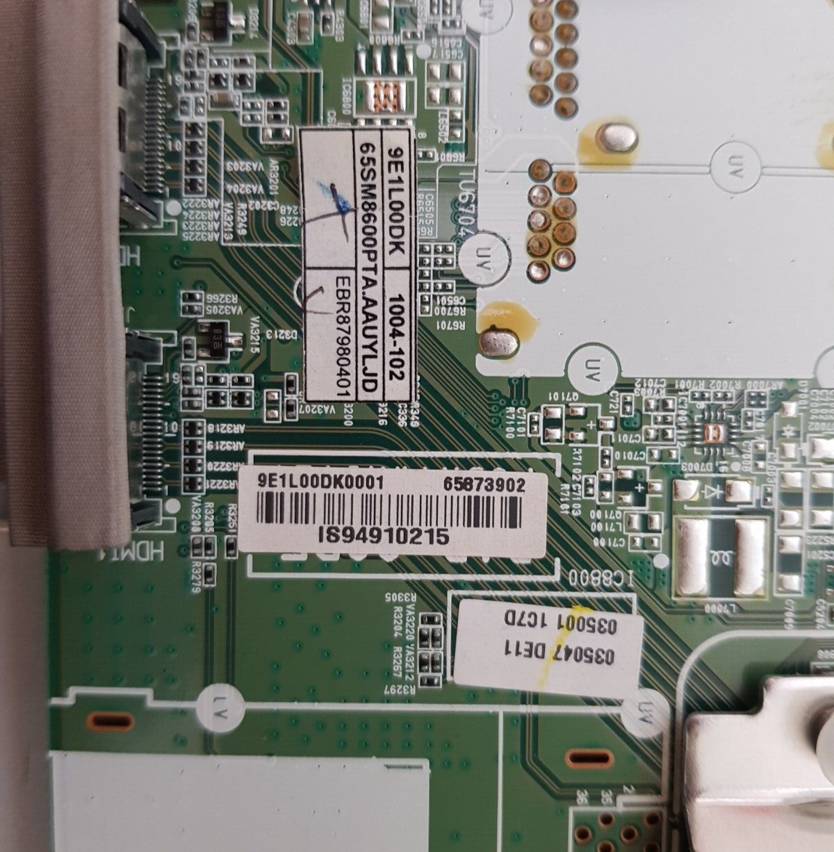 GENUINE LG 65SM8600PTA .AAUYLJD MAIN BOARD EAX68382502 1.0 EBR87980401 65873902