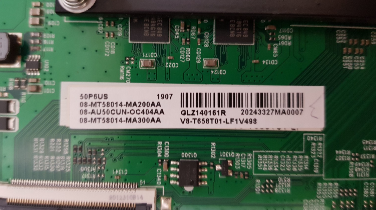 GENUINE TCL 50P6US MAIN BOARD MT58CU 08-AU50CUN-0C404AA 40-MT58CU-MAD4HG