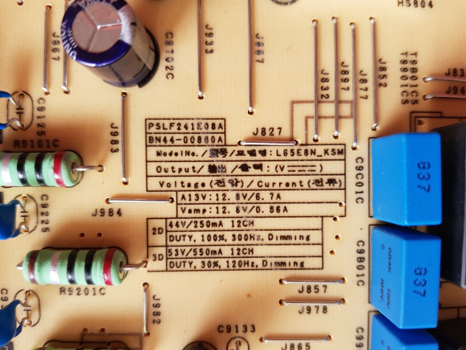 GENUINE SAMSUNG UA65KS9500 UA65KS8000 POWER SUPPLY BOARD BN44-00880A PSLF241E08A