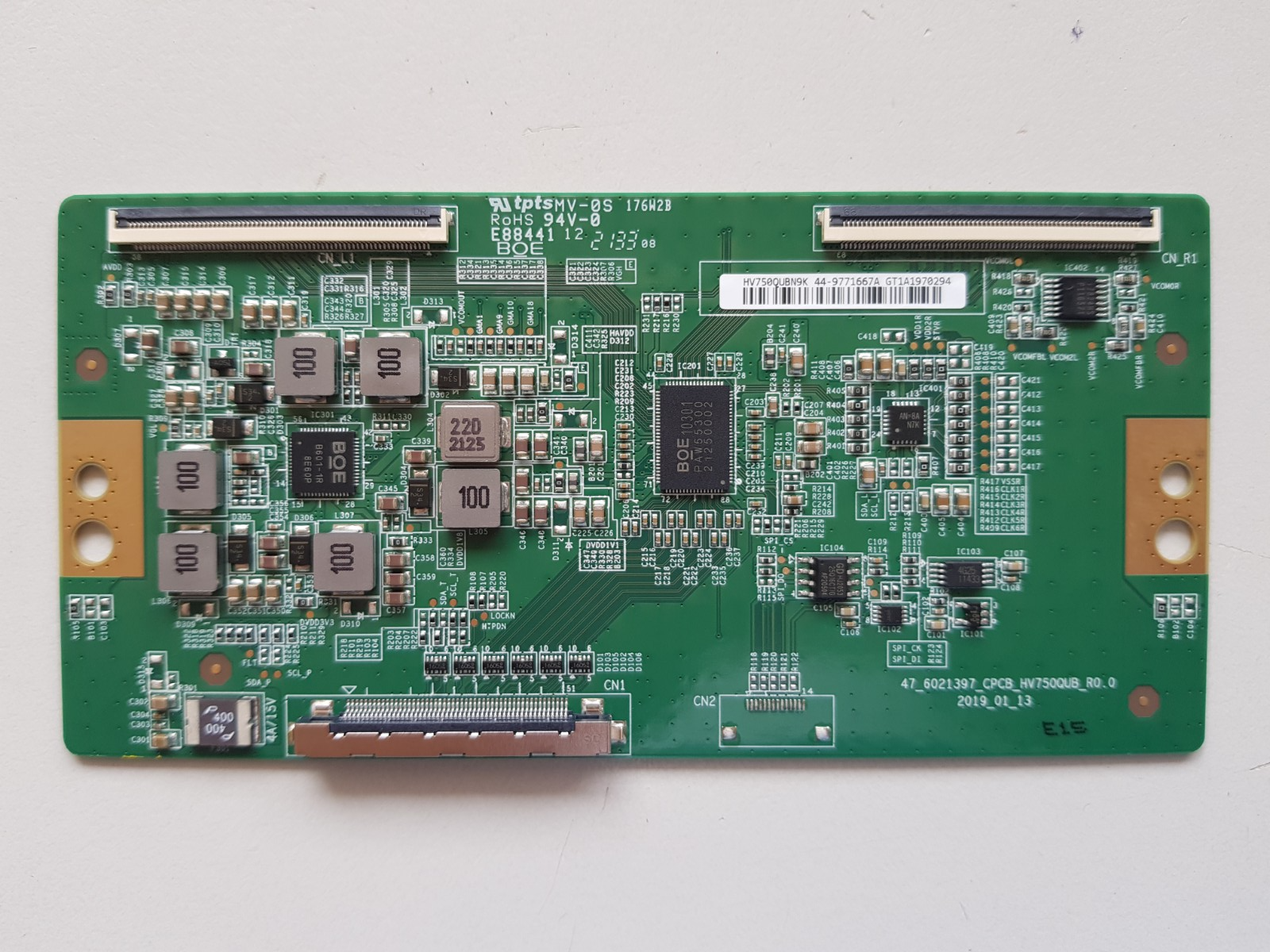 GENUINE SONY KD 75X80J T-CON BOARD 47_6021397_CPCB_HV750QUB_R0.0 HV750QUBN9K