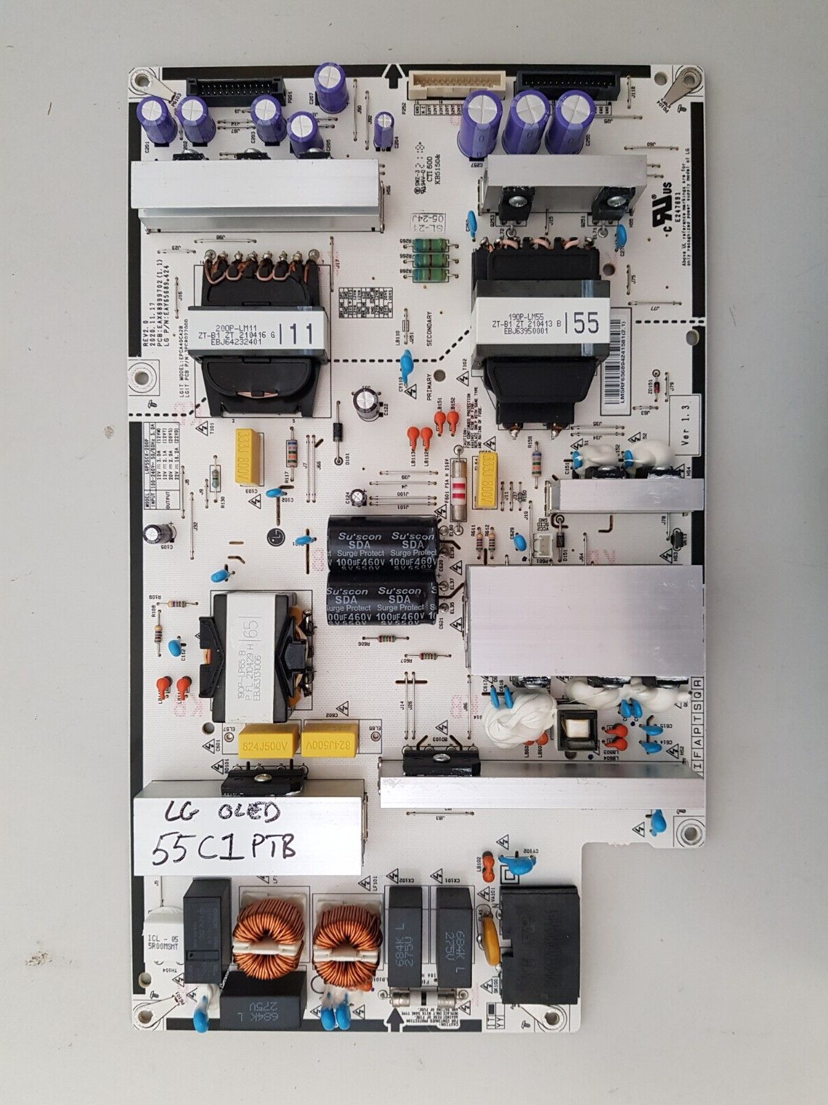 GENUINE LG OLED55C1PTB POWER SUPPLY BOARD 3PCR02700A EAY65689401 EAX68999701 1.1