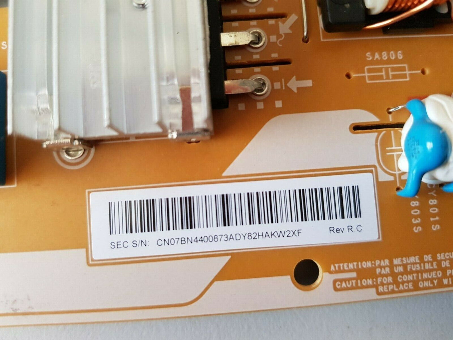 GENUINE SAMSUNG UA65KU7500 POWER SUPPLY BOARD BN44-00873A L65E6N_KSM PSLF201E08A