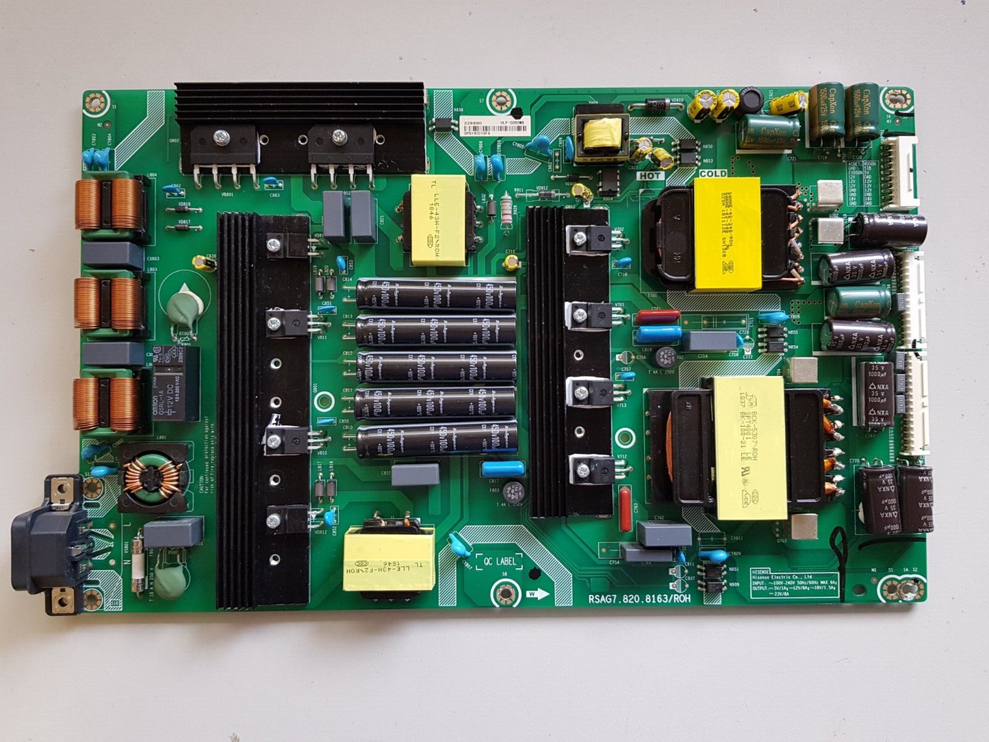 GENUINE HISENSE 55PX POWER SUPPLY BOARD HLP-5060WB RSAG7.820.8163/ROH