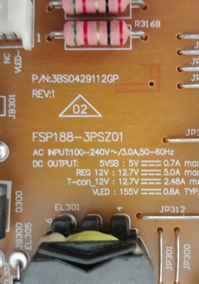 GENUINE SONY KD 60X6700E POWER SUPPLY BOARD 3BS0429112GP 880400U00-525-G