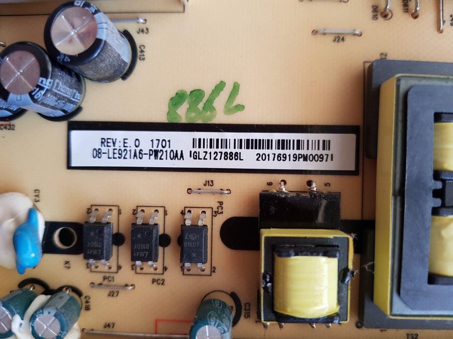 GENUINE TCL 48P1CFS POWER SUPPLY BOARD 40-LE9226-PWE1CG