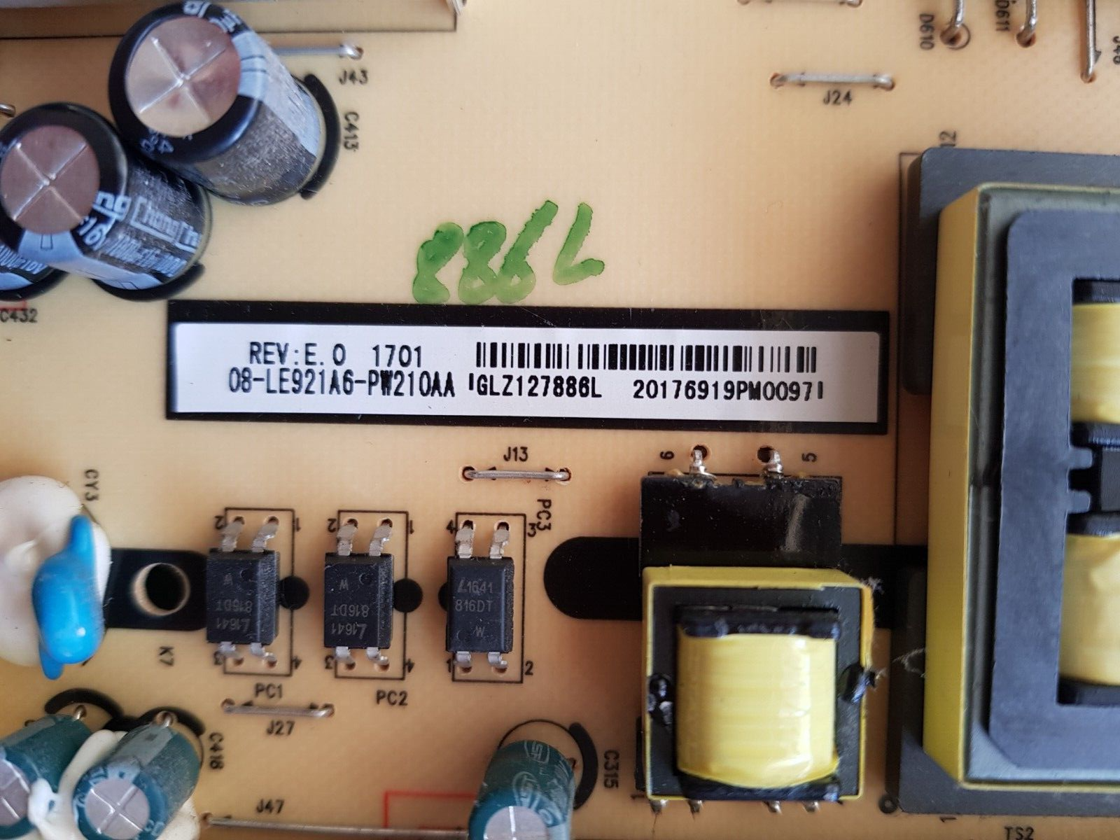 GENUINE TCL 48P1CFS POWER SUPPLY BOARD 40-LE9226-PWE1CG