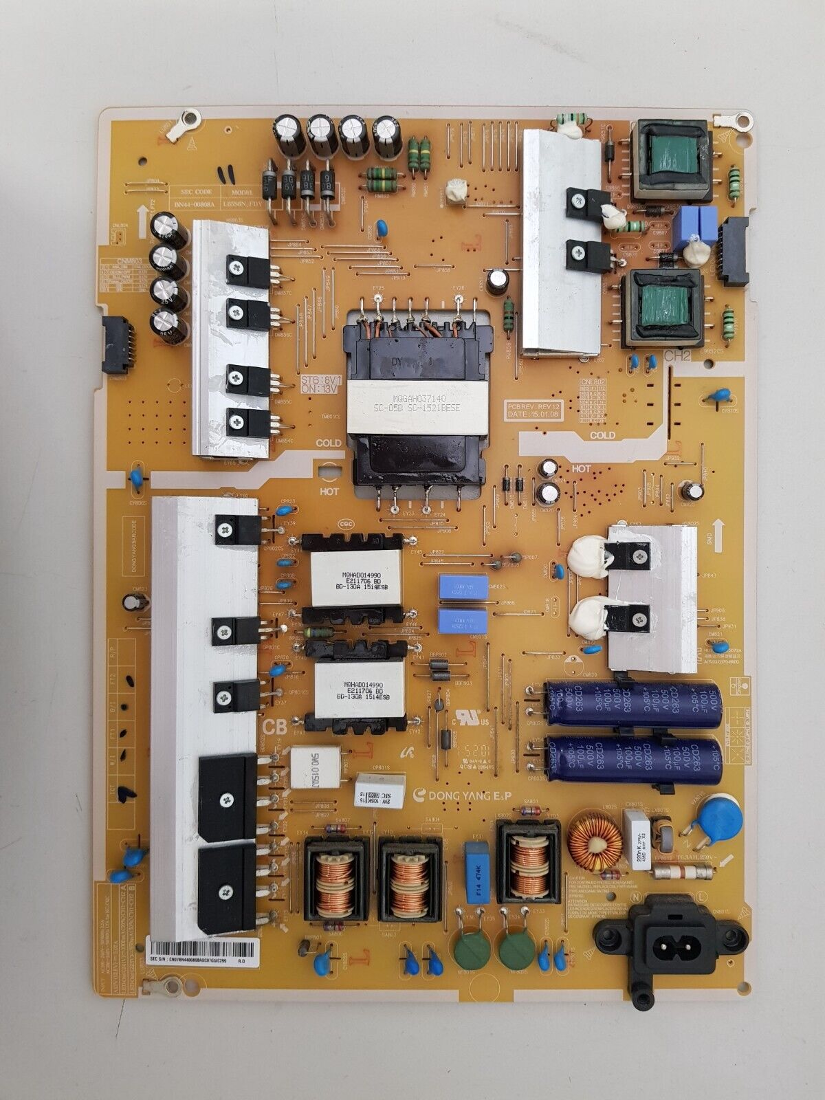 GENUINE SAMSUNG UA60JU6400 POWER SUPPLY BOARD BN44-00808A L65S6N_FDY