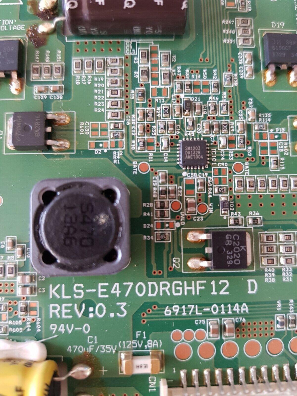 GENUINE PANASONIC TH-47LF6W LED DRIVER BOARD KLS-E470DRGHF12 D REV:0.3 6917L-01